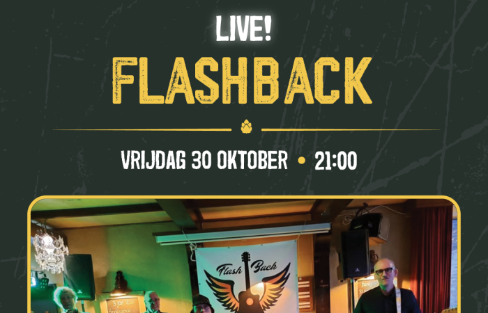 Flashback - vr30 okt 2026 in Proeflokaal Hop, Heiloo - Concertcheck.nl